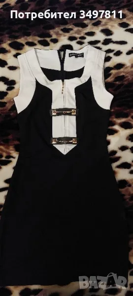 Секси къса рокля в бяло и черно на марката  MADNESS , снимка 1