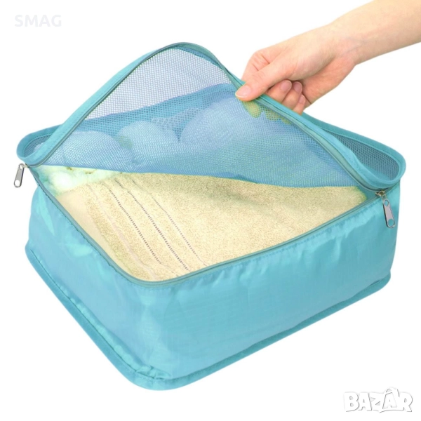 Тюркоазена кутия за съхранение за пътуване 30x22x12 см_1177134, снимка 1