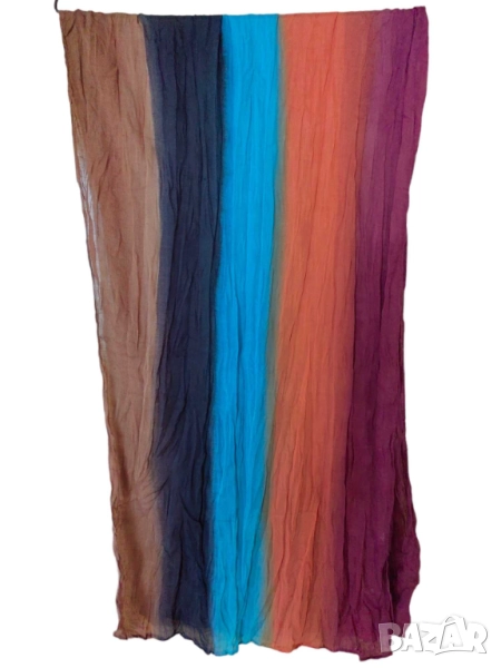 Дамски лек шал 160x55 см, 100% вискоза, Многоцветен, снимка 1