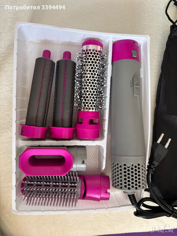 Hot Air Styler- Четка за коса с горещ въздух, 5 приставки, снимка 1