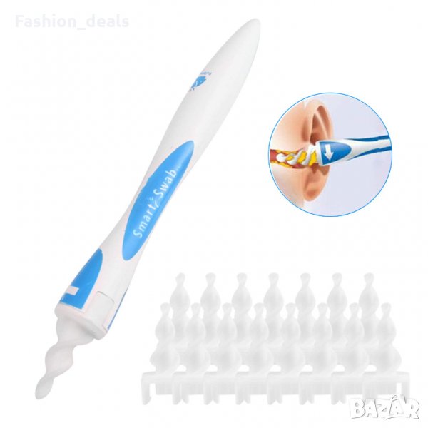 Ново Уред за почистване на уши с 16 накрайника Система за почистване, снимка 1