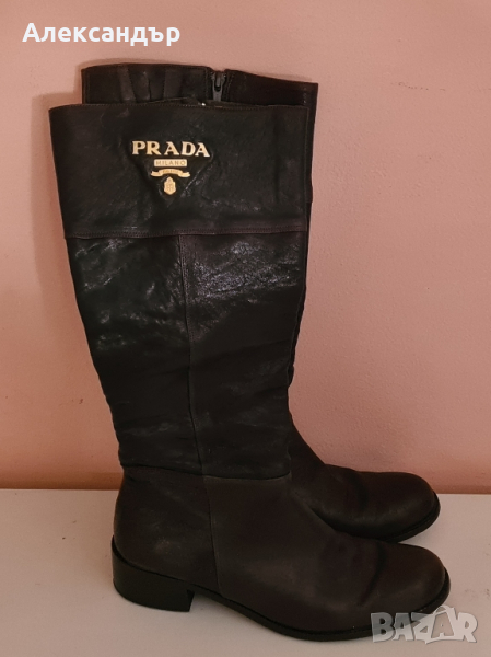 Дамски ботуши PRADA естествена кожа 38 нм, снимка 1