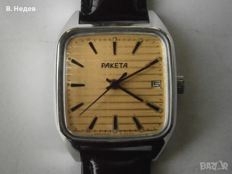 RАКЕТА - Cartier, кал. 2614.H, made in USSR, каса 32,5х32,5mm, снимка 1