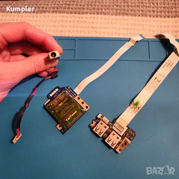 Запчасти за лаптоп: USB-борд,Card-reader, DC-букса packard bell tm85, снимка 1