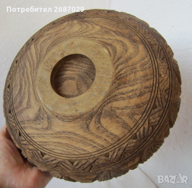дървен съд купа копанка съд дърворезба, снимка 1