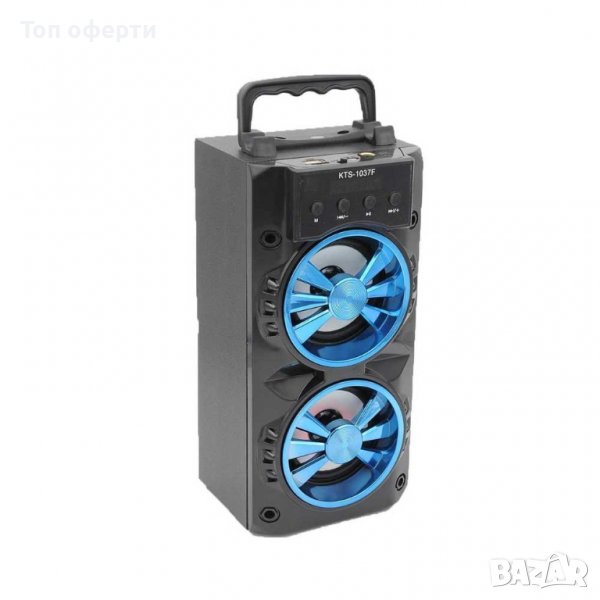 Преносима Караоке Тонколона KTS-1037F bluetooth, радио, TF карта, USB порт, светлинни ефекти, снимка 1