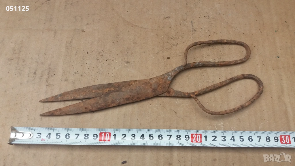 кована възрожденска абаджийска ножица , снимка 1