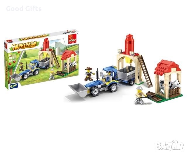 Конструктор Ферма с трактор, 344 части, снимка 1