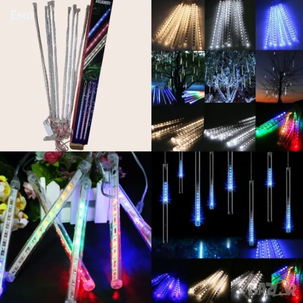 Промоция: Коледни Led Висулки падащ сняг, снимка 1