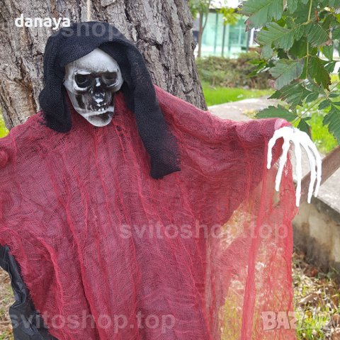 3141 Висяща украса за Хелоуин Череп с дрехи, снимка 6 - Декорация за дома - 38303937