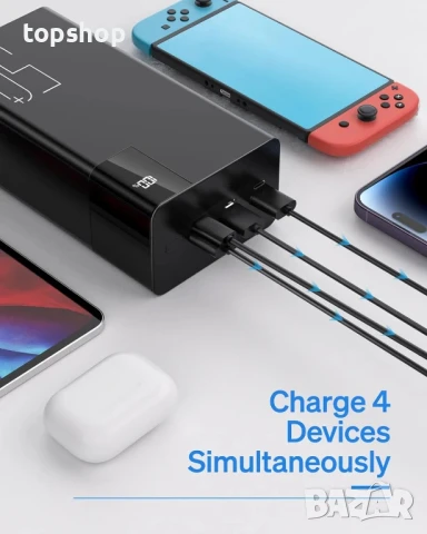 НОВА зарядна батерия 50000mAh / 185Wh / 22.5W Power Bank / пауър банк / външна батерия с фенерче..., снимка 7 - Друга електроника - 50577314