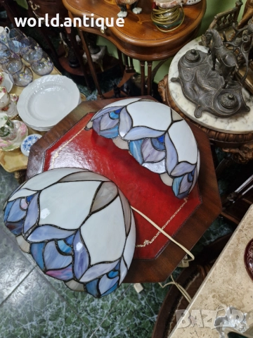 Чифт страхотни антикварни аплици Тифани , снимка 5 - Антикварни и старинни предмети - 52322711