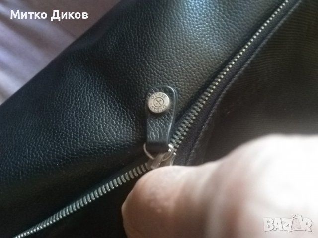 Guess мъжка чанта маркова за през рамо лаптоп естествена кожа -промазан плат 37х27х9см като нова, снимка 5 - Чанти - 39245090