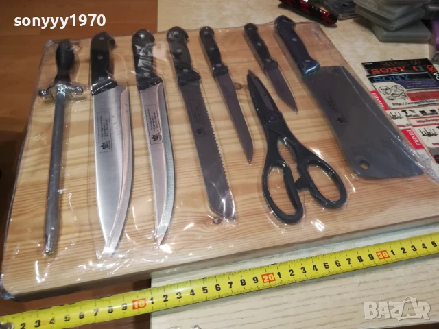 НОЖОВЕ В КОМПЛЕКТ С ДЪСКА-ВНОС GERMANY 0606251931, снимка 5 - Ножове - 50577486