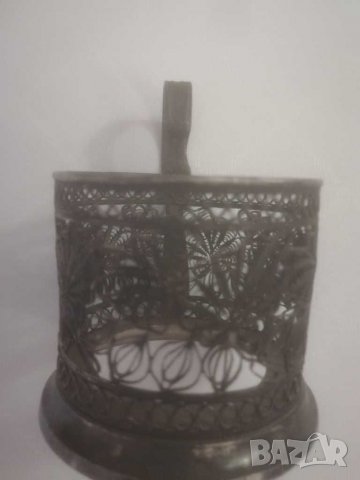 Стар подстаканник СССР, филиграмна изработка. , снимка 4 - Колекции - 31334890