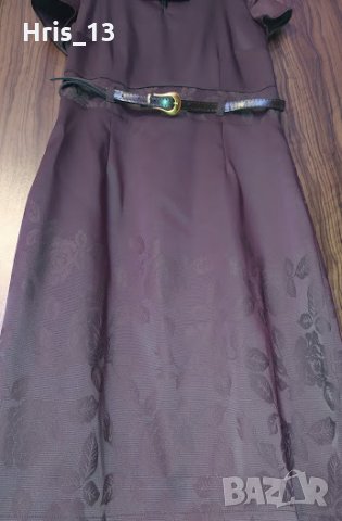 Елегентна кафява рокля, снимка 3 - Рокли - 30381791