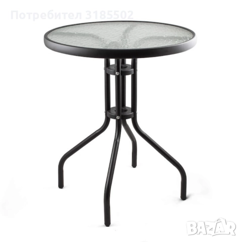 Maca Muhler 60xH74cm, стъклен плот, снимка 2 - Маси - 51432980