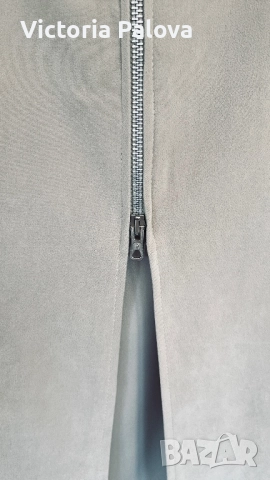 Стилна дълга бежова пола с цип отпред, снимка 12 - Поли - 52019500