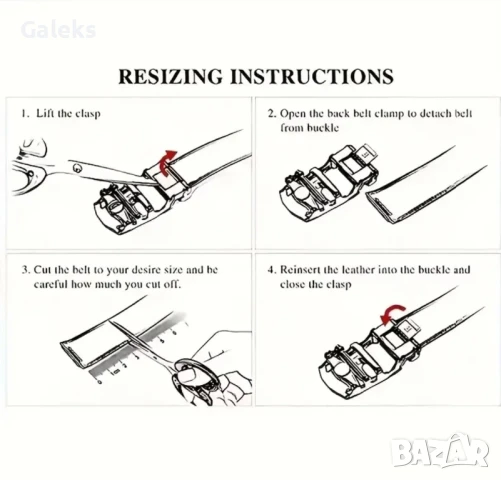 Мъжки официален колан за Панталони William PAUL* Черна естествена телешка кожа!, снимка 7 - Колани - 51331947