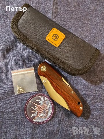 Petrified Fish PFE12 SKALOR с острие 154CM, чирени желязно дърво , снимка 6 - Ножове - 42400784