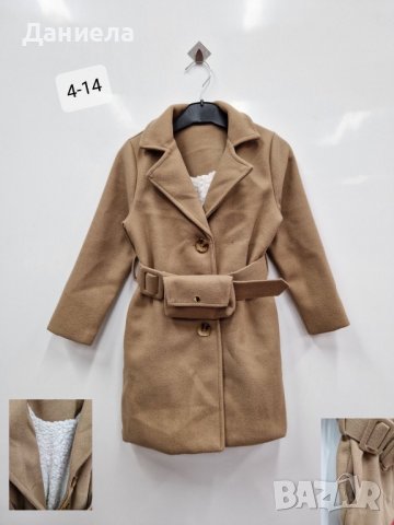 Стилно детско палто с дебела подплата, снимка 1 - Детски якета и елеци - 39024957