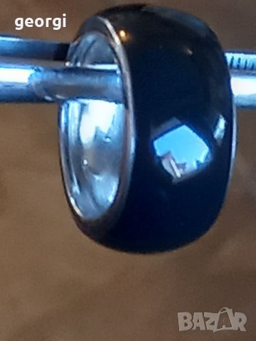 Италиански емайлиран сребърен пръстен , снимка 6 - Пръстени - 39209372