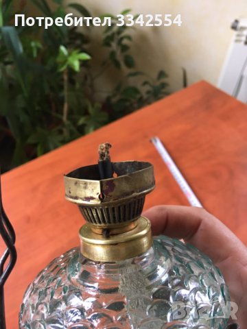ЛАМПА ГАЗЕНА СТАРИННА ЗДРАВА ФЕНЕР СВЕТИЛНИК СТЪКЛО ФИТИЛ, снимка 4 - Антикварни и старинни предмети - 38082899
