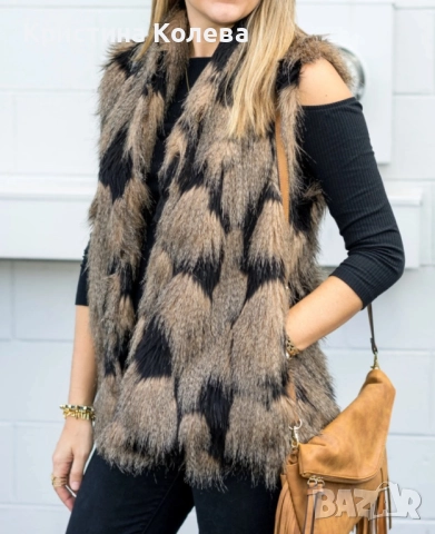 Дамски елек от висококачествен еко пух, снимка 6 - Якета - 52857621