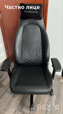 Стол noblechairs еко кожа черен, снимка 11 - Столове - 51626161