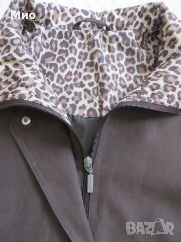 Пролетно яке с леопардови акценти, L, кафяво, снимка 7 - Якета - 31497682
