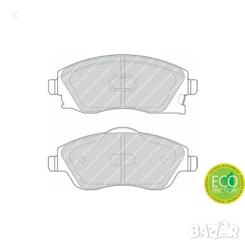 FERODO FSL1424 НАКЛАДКИ ПРЕДНИ OPEL Corsa C, Combo C, Meriva A, Tigra Twintop, 2000-2024 OE 1605081