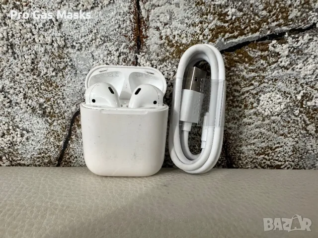 Apple Airpods 2th Generation Безжични Оригинални Слушалки iPhone и кабел само за 70 лв, снимка 2 - Слушалки и портативни колонки - 48331269