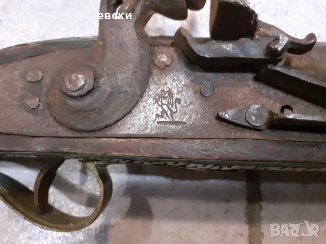 Красив автентичен кремъчен пистолет от 19 век,пищов,оръжие, снимка 6 - Колекции - 52016363