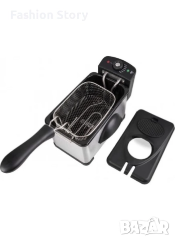 Фритюрник Voltz, 2000W, 2л./ 3л., демонтиращ се съд, капак и филтър,инокс, 2 ГОДИНИ ГАРАНЦИЯ, снимка 6 - Фритюрници - 52497103