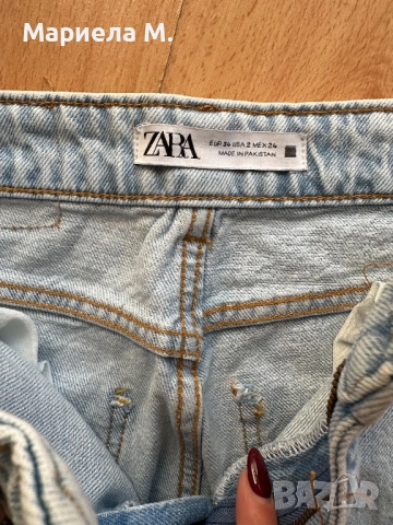 Zara mom jeans, 32, отлични, снимка 2 - Дънки - 52401602