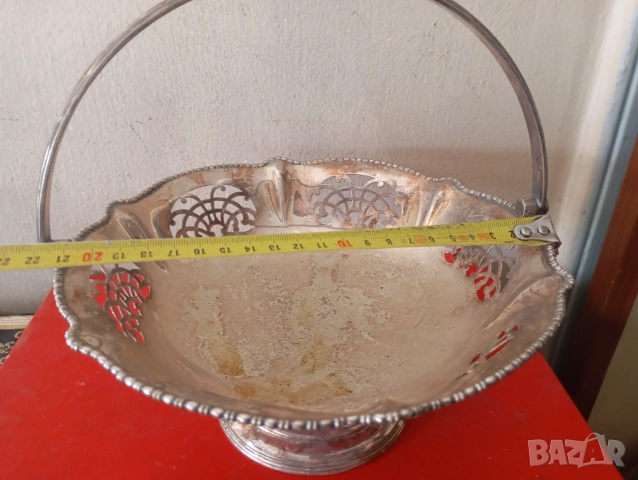 Винтидж посребрена купа,фруктиера, снимка 3 - Други ценни предмети - 54278875