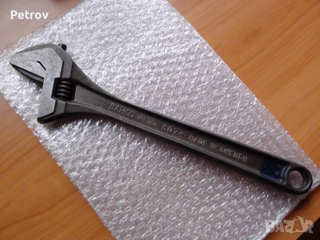 BAHCO ergo 8074 - MADE IN SWEDEN - 375 mm-15" - ORIGINAL BAHCO - ПРОФЕСИОНАЛЕН Раздвижен Ключ !!!!!!, снимка 11 - Ключове - 52251525