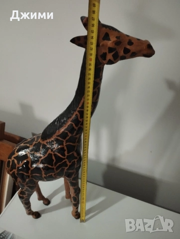 голям жерав дърво и кожа, снимка 6 - Антикварни и старинни предмети - 53932208