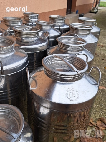 италиански иноксови съдове за мляко, вино, зехтин и др. 50л. и 30л. неръждавейка, снимка 7 - Други - 52431447