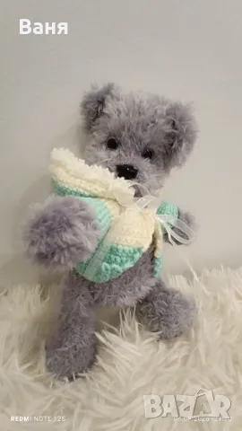 Ръчно плетено кученце, снимка 5 - Кукли - 49450572