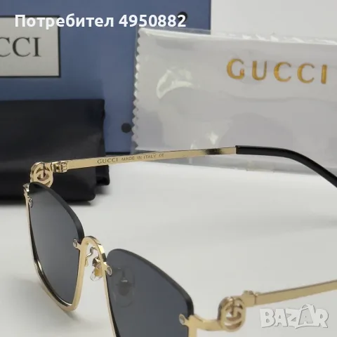 Слънчеви очила Gucci Gold правоъгълни Limited Edition нови, снимка 3 - Слънчеви и диоптрични очила - 56161519