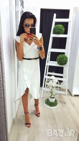 СУПЕРЕЛЕГАНТНА и СТИЛНА бяла рокля, снимка 1