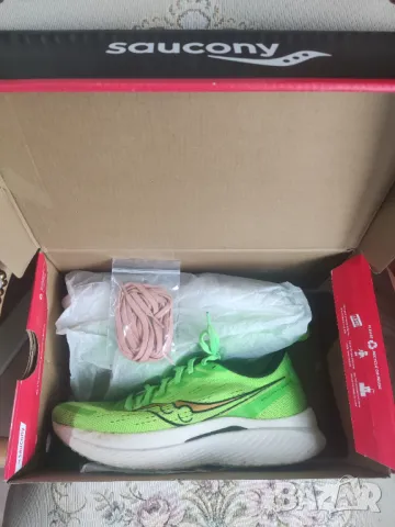 маратонки за бягане Saucony Endorphin Speed 3 Slime Gold, снимка 9 - Маратонки - 49749830