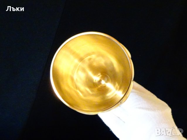 Бронзов бокал,чаша за вино,уникален релеф грозде. , снимка 6 - Антикварни и старинни предмети - 31529051