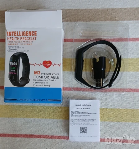 Крачкомер и пулсомер с часовник-гривна за ръка., снимка 2 - Смарт гривни - 51082335