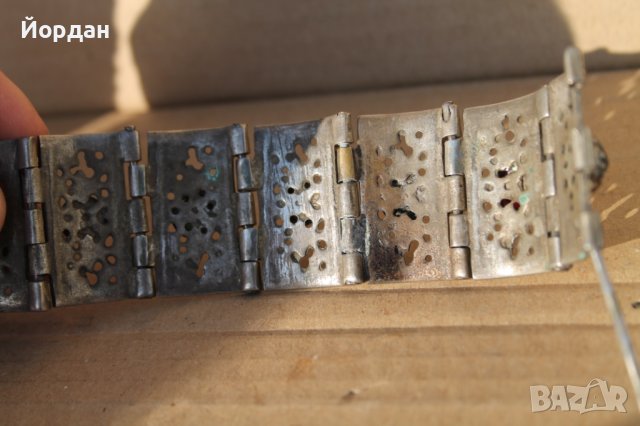 Сребърна възрожденска гривна, снимка 6 - Антикварни и старинни предмети - 44497388