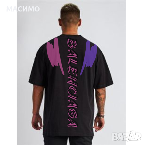 Мъжка тениска  "BALENCIAGA" Овърсайз, снимка 1 - Тениски - 44241199