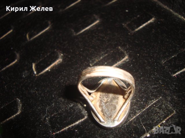 СЕДЕФЕН с ЕМАЙЛ СРЕБЪРЕН АВТОРСКИ ПРЪСТЕН РЪЧНА ИЗРАБОТКА 17252, снимка 8 - Пръстени - 31557179