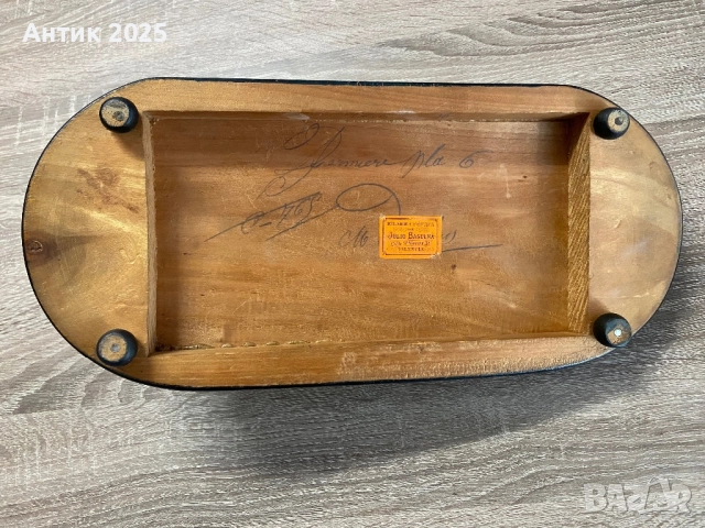 Винтидж испански свещник „Купидон“ върху дървена основа (Валенсия, 1950-те години), снимка 4 - Антикварни и старинни предмети - 52255842