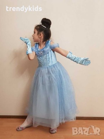 Приказна рокля на Пепеляшка и Ледената кралица, снимка 5 - Детски рокли и поли - 30288977